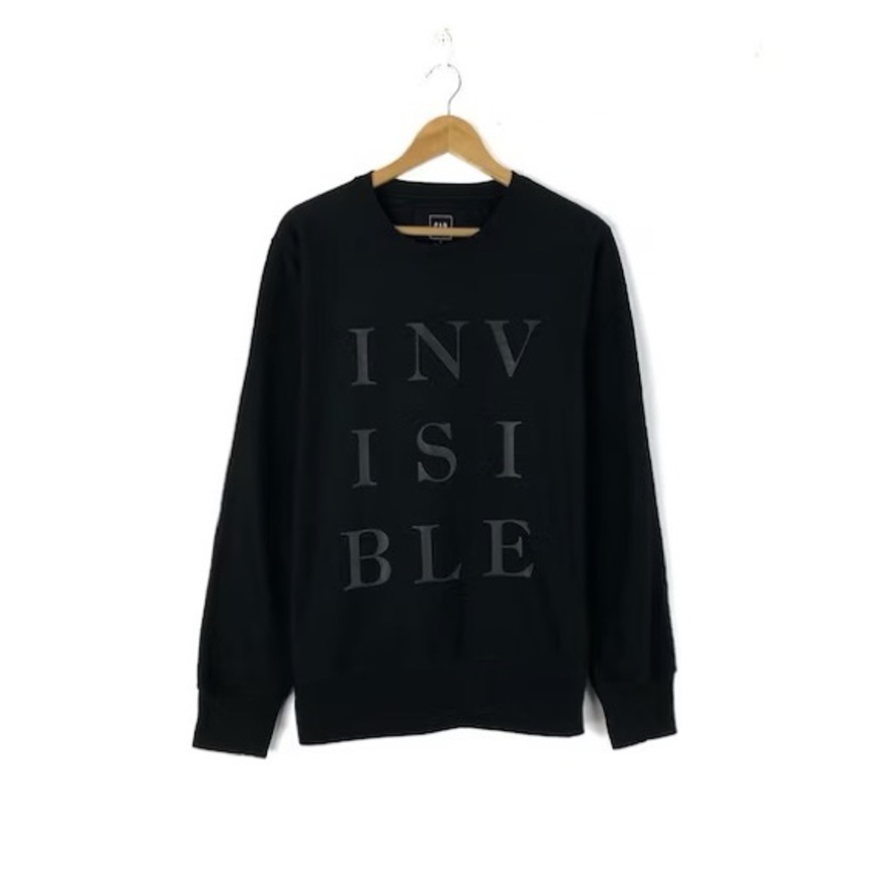 EUC Gap Men’s “Invisible” Crewneck Sweatshirt in Black